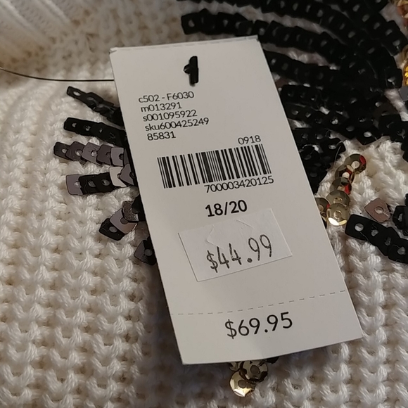 Lane Bryant Tunic Sweater Sequins NWT 18/20 - Picture 5 of 5